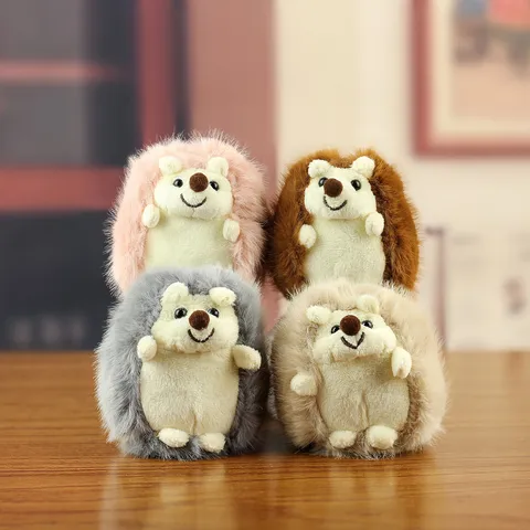 Süß Polyester Igel Plüsch Schlüsselanhänger Weich Tier Kuscheltier Mini Heilung Puppen Ornament Für Tasche Schlüssel Begleiter Geschenk