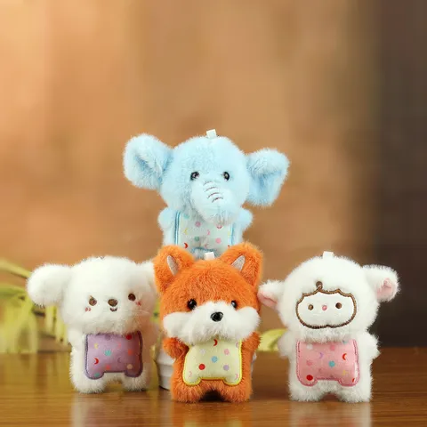 Süße Weiche Plüsch Tier Schlüsselanhänger Anhänger Sitzsack Squishy Stressabbau Spielzeug Für Kinder Erwachsene Rucksack Deko