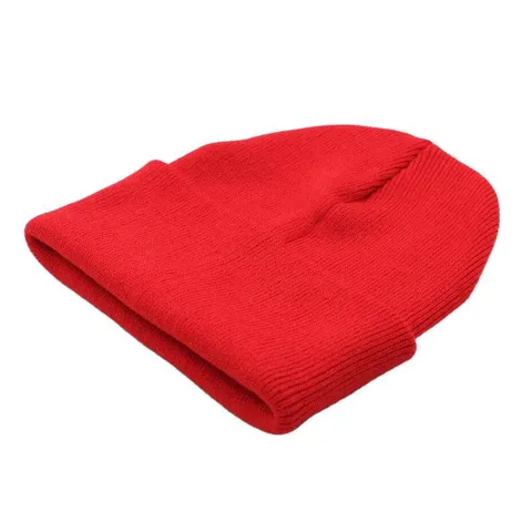 Unisex Winter Knitted Beanie Hat Warm Solid Color Ribbed Skull Cap For Men Women Outdoor Skiing Cold Weather Accessories