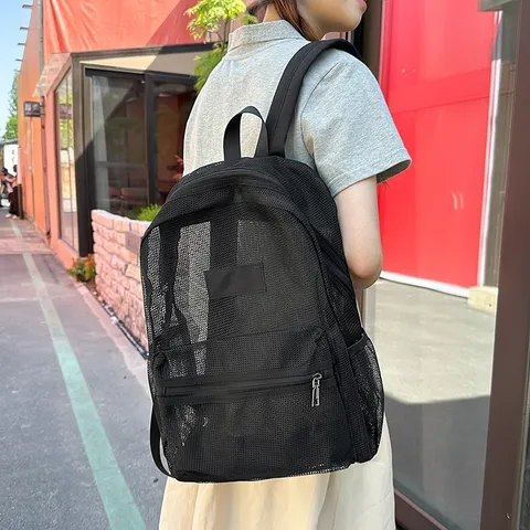 Casual Moda Megali Horitikotita Unisex Mathitiki Sholiki Tsanta Mesh Backpack Casual Taxidi Daypack College Bookbag