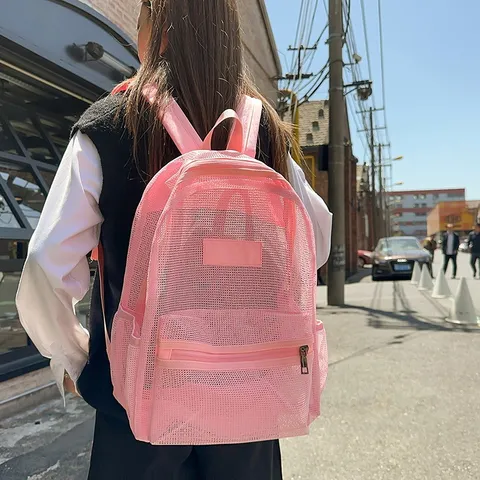 Casual Moda Megali Horitikotita Unisex Mathitiki Sholiki Tsanta Mesh Backpack Casual Taxidi Daypack College Bookbag