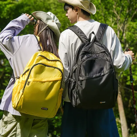 Sac à Dos de Voyage Décontracté en Nylon Imperméable Léger Multi Compartiments Couple Alpinisme Extérieur pour Unisexe