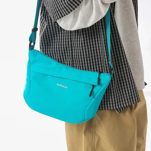 Men Women Fashion Nylon Crossbody Bag Casual Simple Small Chest Bag High Texture Hip-hop Single Shoulder Bag