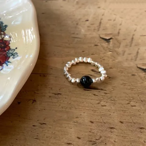 Vintage Copper Open Ring For Women Geometric Beaded Stackable Adjustable Fashion Jewelry Finger Ring Gift