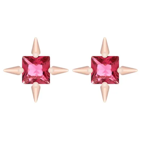 Einfache Mode Quadratische Strass Stern Ohrstecker Für Damen Mädchen Outdoor Lässig Kupfer Schmuck Zubehör