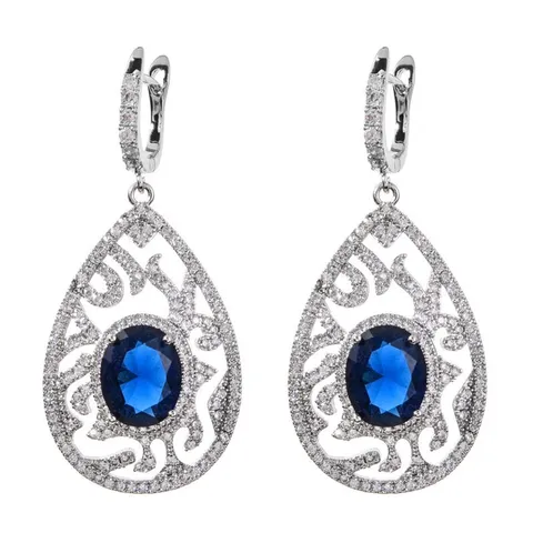 Vintage Kupfer Tropfen Ohrringe Für Damen Eingelegte Zirkonia Wassertropfen Quasten Hängeohrringe Luxuriöser Mode Temperament Schmuck