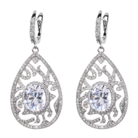 Vintage Kupfer Tropfen Ohrringe Für Damen Eingelegte Zirkonia Wassertropfen Quasten Hängeohrringe Luxuriöser Mode Temperament Schmuck