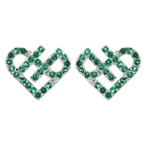 Elegante Kupfer Zirkonia Herz Ohrstecker Geometrische Kristall Strass Eingelegt Herzform Ohrringe Für Hochzeit Party Damen Schmuck Geschenk