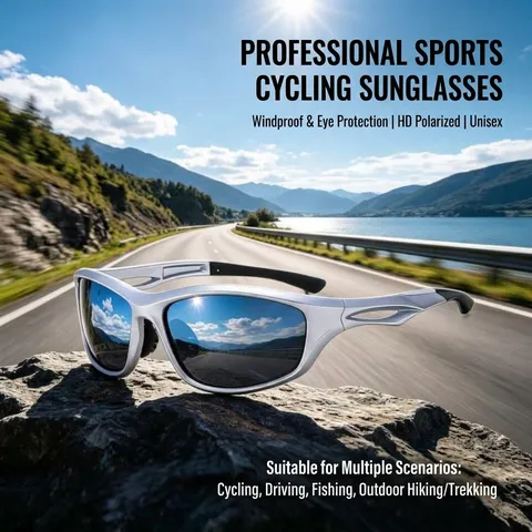 Sport Polarisierte Sonnenbrille PC Rahmen TAC Gläser UV400 Schutz Winddicht Outdoor Radfahren Angeln Wandern Herren Damen