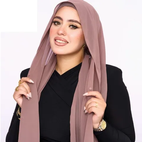 Gynaikeia Chiffon Makry Kaskol Elastiko Skoufo Solinas Magnitiki Agkida Enswmatomeno Set Mousoulmanikis Hijab