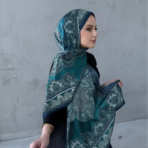 Donna Sfumato Chiffon Sciarpa Traspirante Paisley Floreale Lungo Scialle Morbido Leggero Primavera Estate Foulard