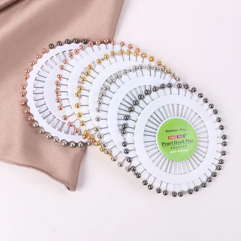 Multicolor Pearl Head Pins Straight Sewing Pins Alloy Dressmaking Pins Scarf Pins Brooch Pins For DIY Craft