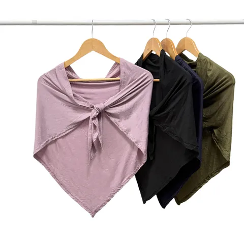 Women's Solid Color Soft Breathable Modal Triangular Scarf Headscarf Versatile Lightweight Daily Sun Protection Kerchief