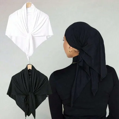 Women's Solid Color Soft Breathable Modal Triangular Scarf Headscarf Versatile Lightweight Daily Sun Protection Kerchief