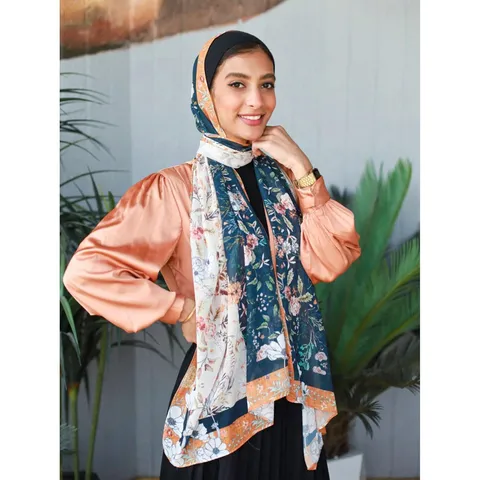 Women Bohemian Paisley Print Chiffon Scarf Lightweight Sun Protection Shawl Beach Headscarf Fashion Neck Scarf