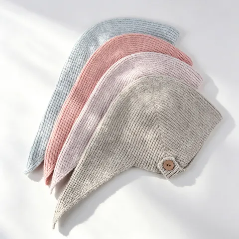 Dames Herfst Winter Breihoed Effen Kleur Beanie Veter Warm Oorbescherming Vlieger Lei Feng Hoed Ski Breihoed Cap