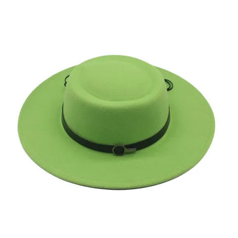 Chapeau Fedora À Grand Bord Conique De Style Britannique Vintage Décontracté Élégant Couleur Unie Chapeau De Soleil En Laine Pour Unisexe Automne Hiver