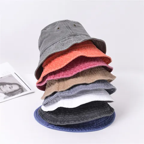 Chapeau Bob en Denim Délavé Rétro Usé Chapeau de Soleil en Coton Pliable de Plein Air Large Bord Ombrage Chapeau Bassin Décontracté Unisexe Casquette de Voyage