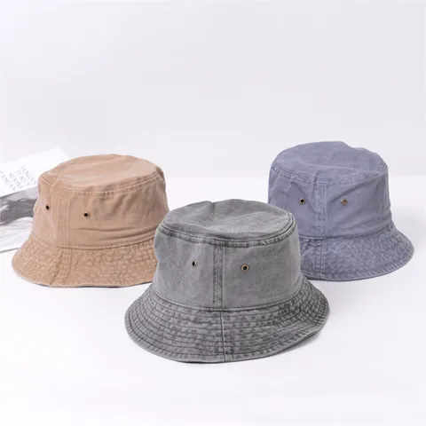 Chapeau Bob en Denim Délavé Rétro Usé Chapeau de Soleil en Coton Pliable de Plein Air Large Bord Ombrage Chapeau Bassin Décontracté Unisexe Casquette de Voyage
