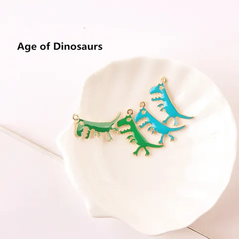 Ciondoli in Lega di Dinosauro Carino Accessori per la Creazione di Gioielli Fai-da-Te Ciondoli di Dinosauro in Smalto