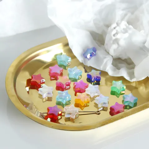 Perline a Stella in Acrilico DIY Collana Fatta A Mano Bracciale Accessori per Creazione di Gioielli Perline Sciolte Colorate Forniture per Artigianato