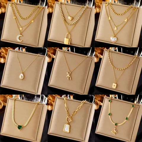 Minimalistische Edelstahl Schmetterling Herz Stern Anhänger Halskette Vintage Kreative Strass Kette Kragen Halskette Mode Schmuck Geschenk