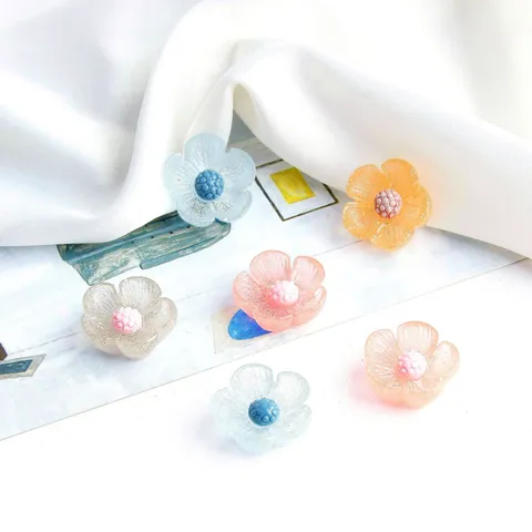 Gelee Farbe Glitzer Paillette Kleine Sonnenblume Harz Ohrstecker Zubehör DIY Handgemachte Schmuckherstellung Handwerk Material