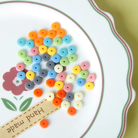 Retro Resin Abacus Slice Spacer Beads Bunte Perlen Für DIY Ohrringe Schmuckherstellung Handgemachte Zubehör