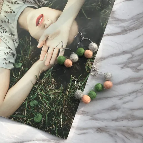 DIY Bunte Wolle Filzbälle Weiche Pom Poms Für Ohrring Schmuck Herstellung Handgemachte Handwerk Zubehör