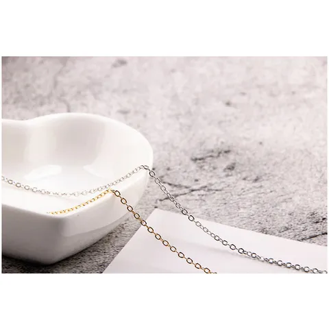 Catena Fine in Rame Placcato Oro 18k Materiale per Creazione Gioielli Fai da Te Catena a Maglie in Metallo per Orecchini Collane