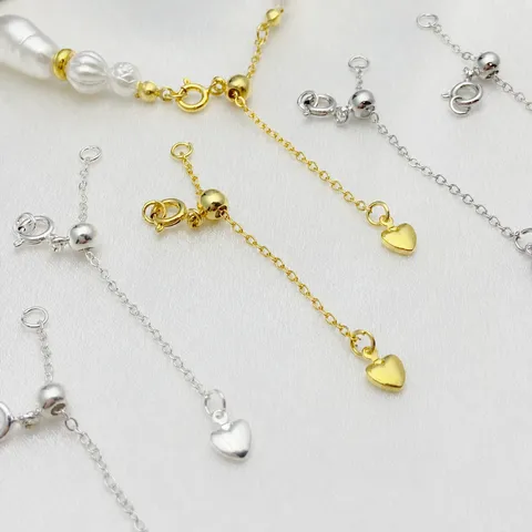 Kleurbehoud Koperen Hartenhanger Verlengketting Verstelbare Schuifkraal Staartketting DIY Sieraden Accessoires