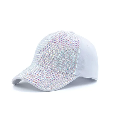 Fashion Rhinestone Baseball Cap Women Men Breathable Sun Hat Sparkly Crystal Adjustable Dad Hat Outdoor Sports Cap