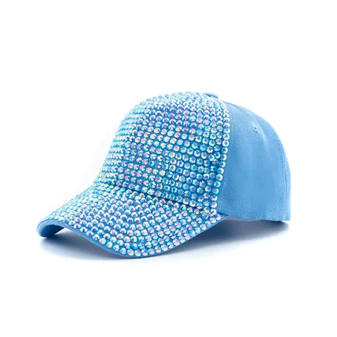 Fashion Rhinestone Baseball Cap Women Men Breathable Sun Hat Sparkly Crystal Adjustable Dad Hat Outdoor Sports Cap