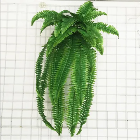 Artificial Boston Fern Hanging Plant Simulation Greenery Leaves For Home Restaurant Wall Decor Artificial Plant