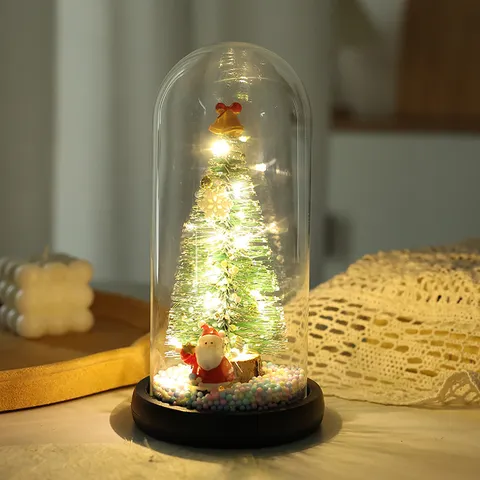 LED Luminoso Foglia d'Oro Rosa Fiore Preservato Copertura in Acrilico Luce Notturna Ornamento da Scrivania Regalo di Natale