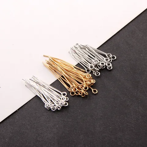 Componenti per Gioielli DIY 9 Spilli Metallo Galvanico Oro Argento Bianco K Perni Accessori Fatti a Mano