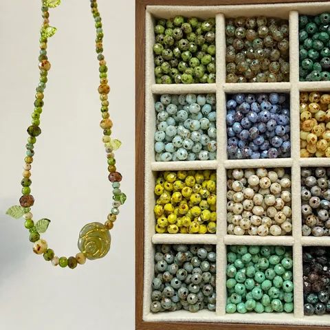 Perline distanziatrici rotonde in vetro sfaccettato lucidato a fuoco Picasso per la creazione di gioielli fai-da-te braccialetto collana artigianato