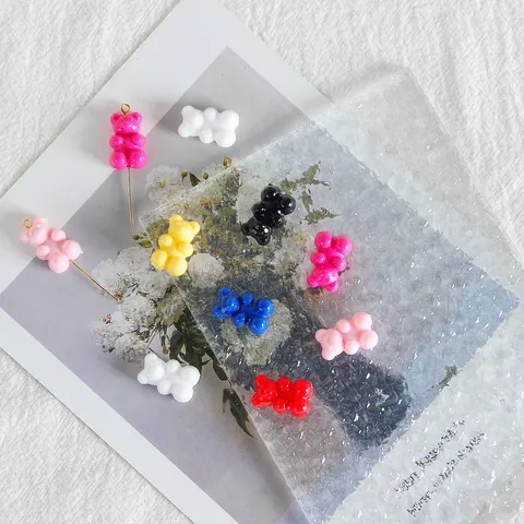 Perle Sfuse Orso Acrilico Carine Accessori per Creazione di Gioielli Fatti a Mano DIY per Collana Bracciale