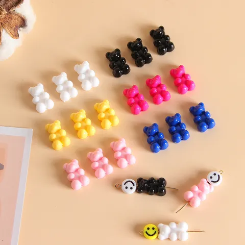 Perle Sfuse Orso Acrilico Carine Accessori per Creazione di Gioielli Fatti a Mano DIY per Collana Bracciale