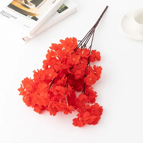 Artificial Cherry Blossom Branches Silk Fake Flowers For Wedding Home Decor Party Floral Arrangement