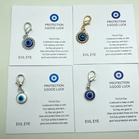 Porte-clés Mauvais Œil Main de Fatma Bijou de Sac Cœur Strass Alliage Émail Coccinelle Champignon Pendentif Bijoux Amulette Chance