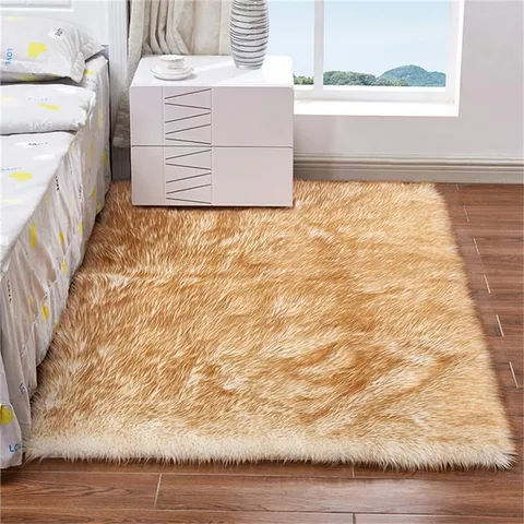 Modern Minimalistisch Kunstwol Vloerkleed Zacht Pluche Shaggy Tapijt Voor Woonkamer Slaapkamer Bedside Vloermat Huisdecoratie