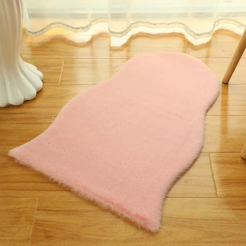 Synthetisch Konijnenbont Onregelmatig Vloerkleed Zacht Pluche Vloermat Modern Minimalistisch Woonkamer Slaapkamer Tapijt