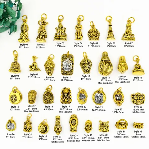 Antiek Koperen Boeddhistische God Hanger DIY Retro Ambacht Sieraden Maken Accessoires Voor Armband Ketting