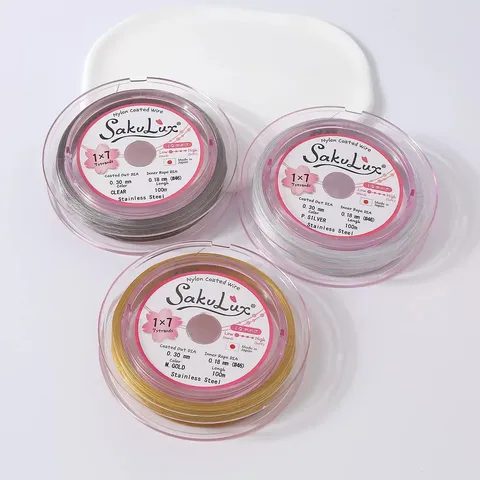 Stainless Steel Beading Wire Nylon Coated Flexible Craft Wire For Jewelry Making Pearl Bracelets Necklaces DIY Craft Supplies