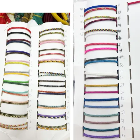 Messing Schroef Open Rood Touw Kleurrijk Gevlochten Armband DIY Kralen Handketting Sieraden Cadeau