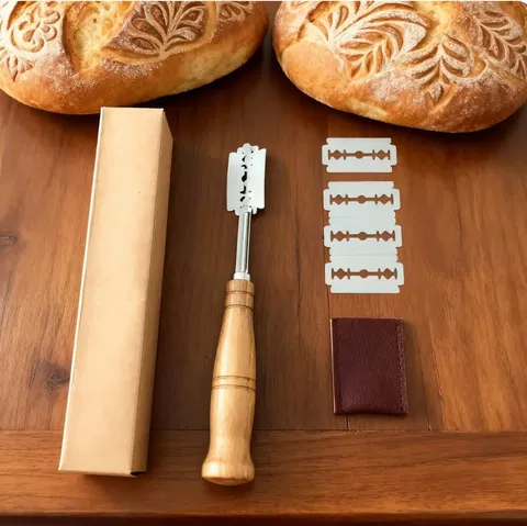 Broodmes met Houten Handvat Deeg Snijmes Roestvrij Staal Brood Snijgereedschap voor Keuken Bakken