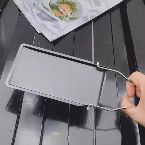 Portable Mini Iron Frying Pan Foldable Non Stick Grill Pan For Single Outdoor Camping Barbecue Cooking