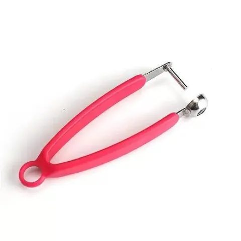 Outil Dénoyauteur de Cerises en Acier Inoxydable Extracteur de Noyaux Portable Poignée Confortable Gadget de Cuisine