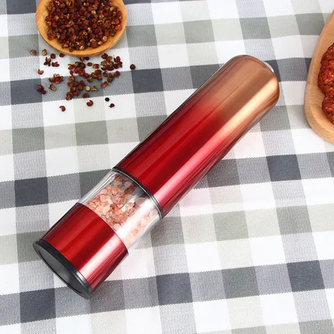Electric Pepper Grinder Stainless Steel Salt And Spice Mill Adjustable Coarseness Battery Powered Kitchen Tool